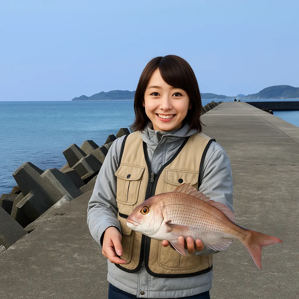 八木の鼻でマダイの釣果を得た西岡.webp