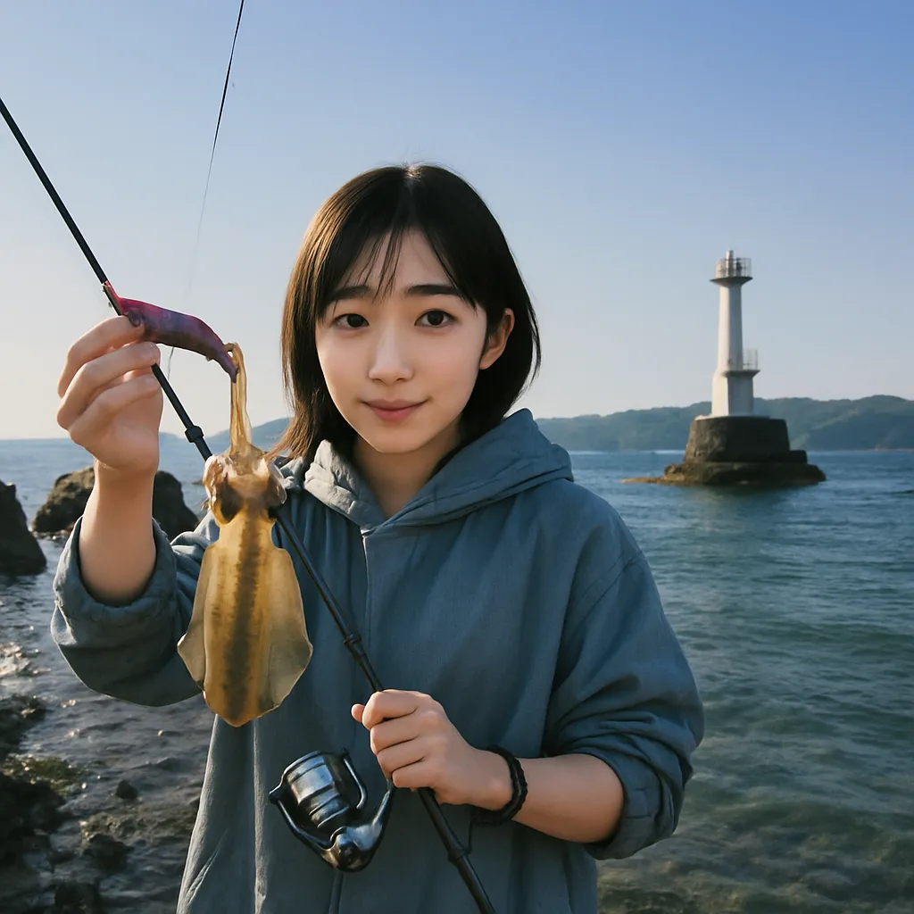初崎でアオリイカの釣果を得た国生.webp