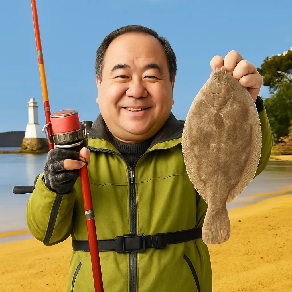 初崎でカレイの釣果を得た持田.webp