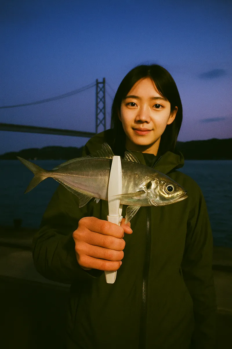 加部島でアジの釣果を得た森永.webp