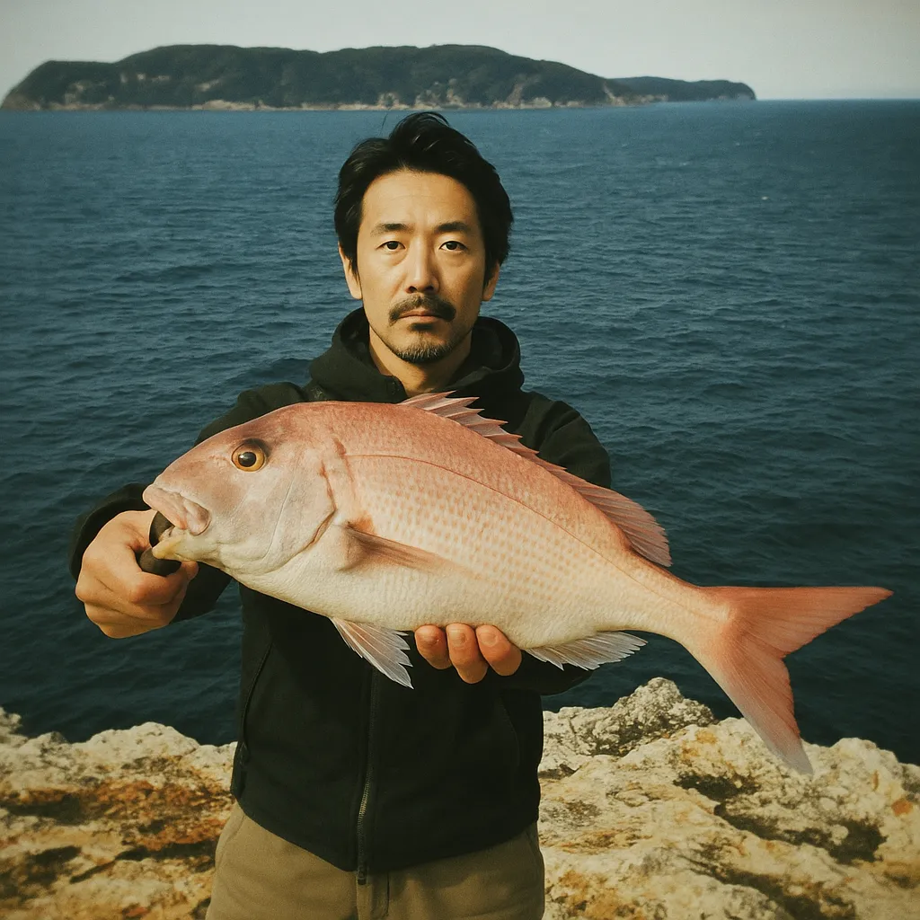 加部島でマダイの釣果を得た佐々木.webp
