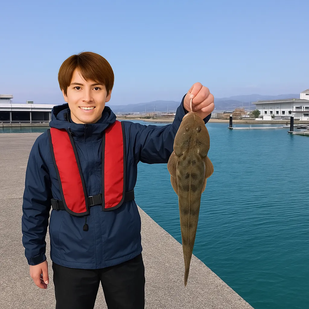吉川漁港でマゴチの釣果を得た久良木.webp
