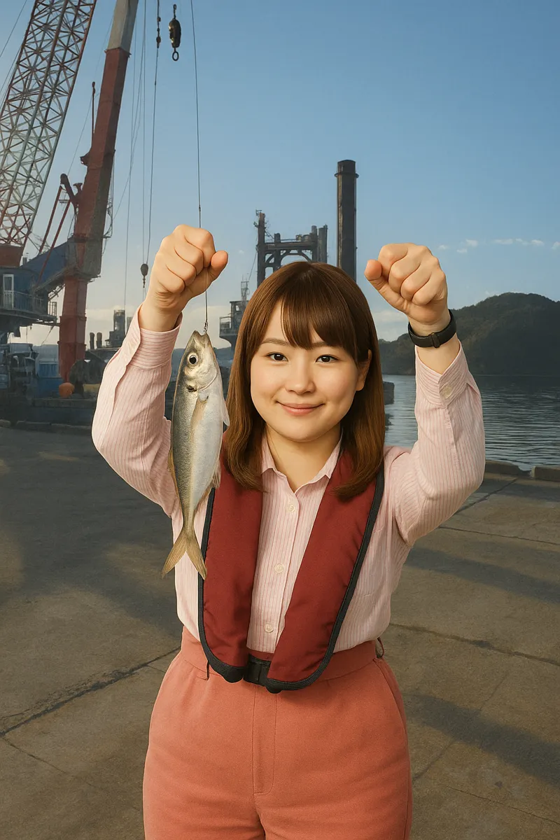名村造船所前岸壁でアジの釣果を得た山際.webp
