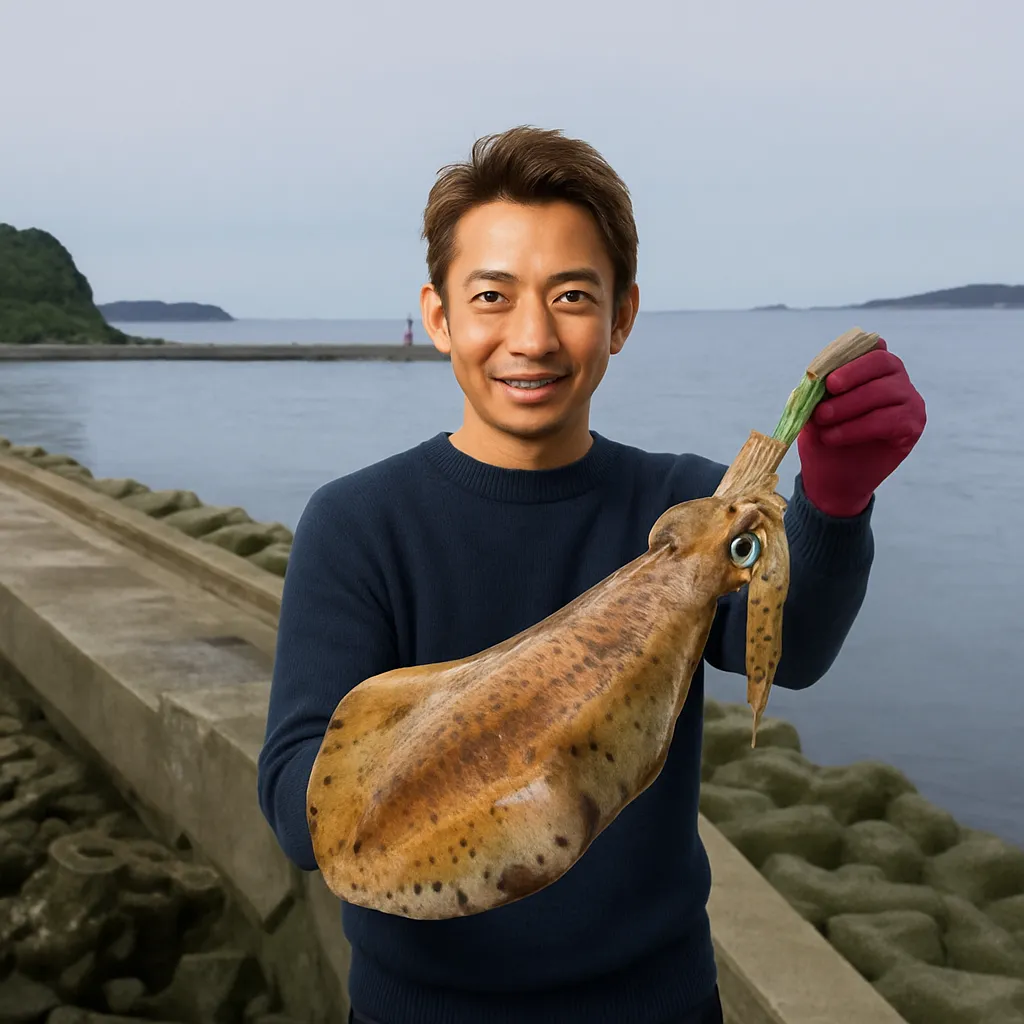 呼子ロッジ下でアオリイカの釣果を得た亀岡.webp