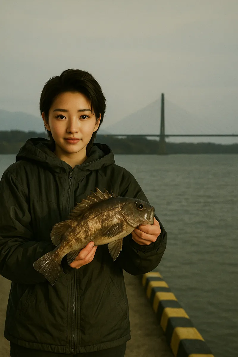 呼子港でメバルの釣果を得た佐伯.webp