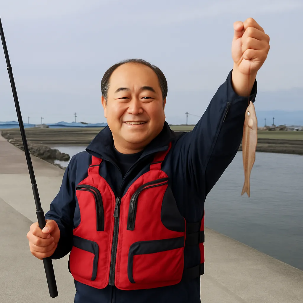 和田ノ鼻でシロギスの釣果を得た持田.webp