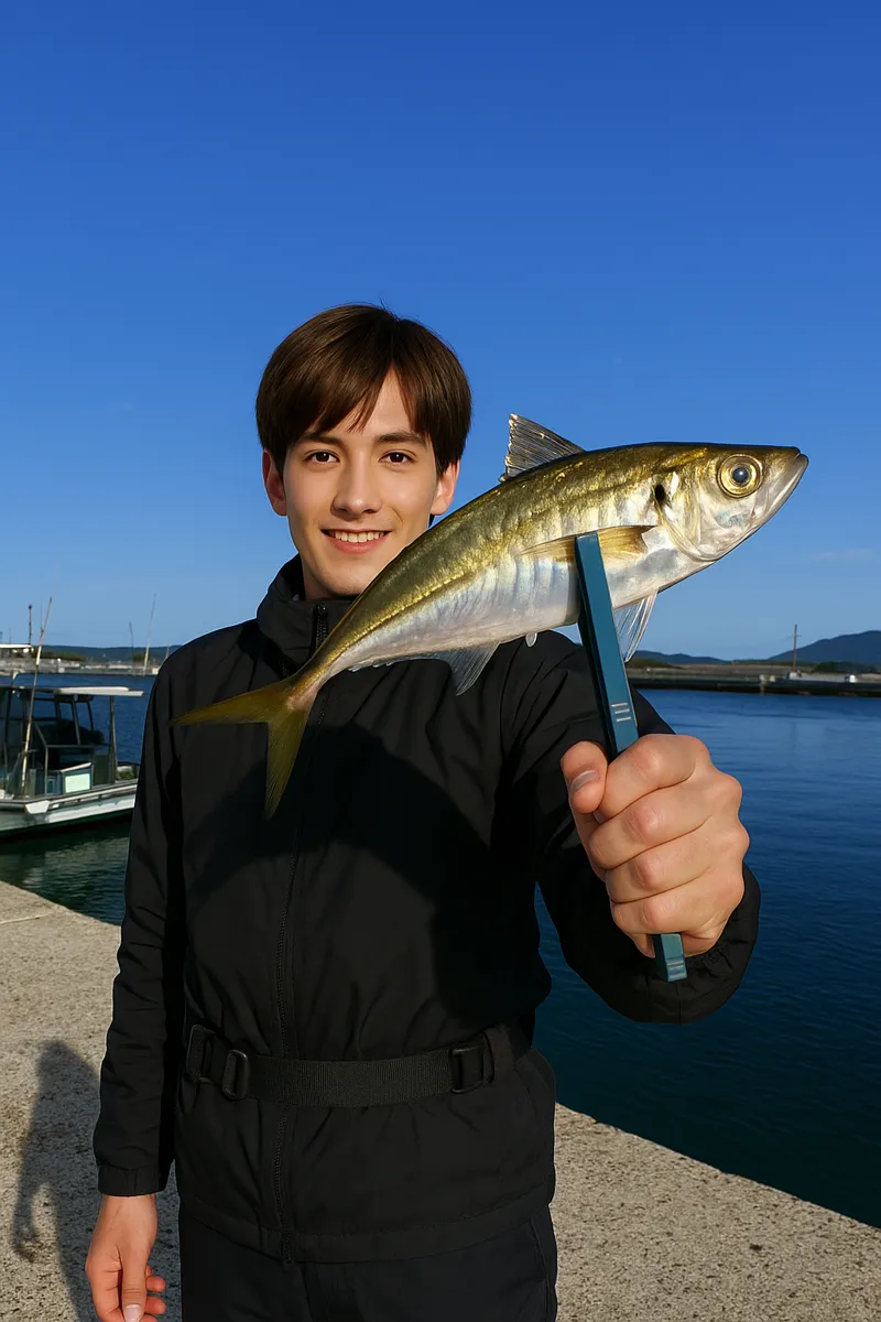唐泊漁港でアジングの釣果を得た久良木.webp