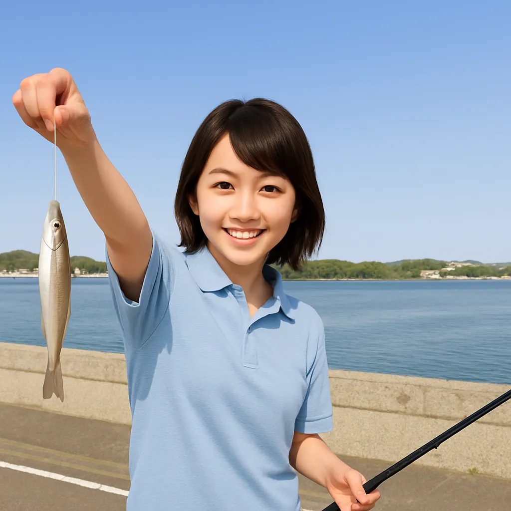 喜々津シーサイドでシロギスの釣果を得た西岡.webp
