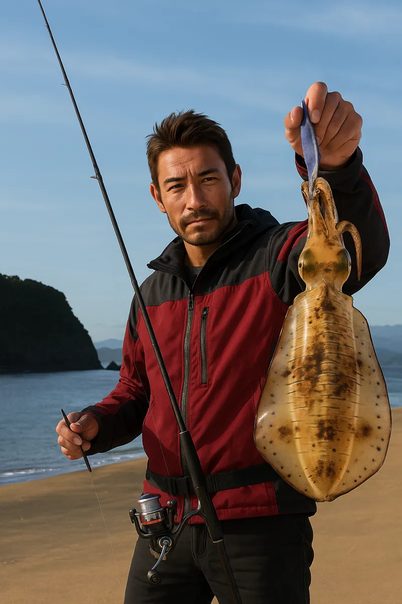 地島でアオリイカの釣果を得た亀岡.webp