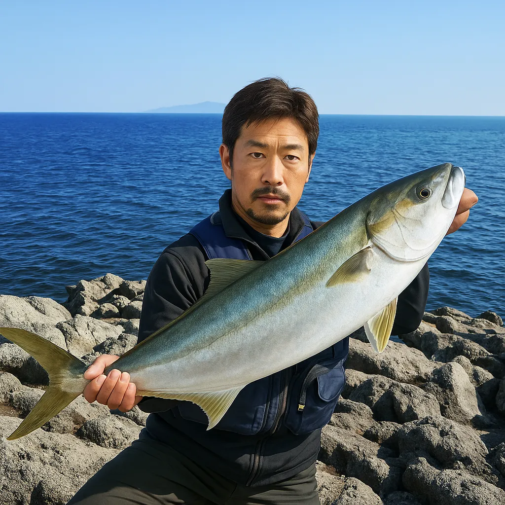 壱岐島でヒラマサの釣果を得た広岡.webp