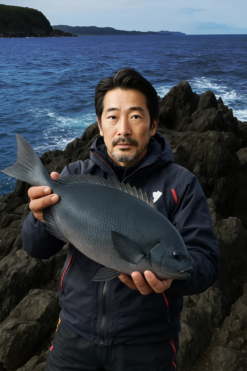 壱岐島でフカセ釣りの釣果を得た佐々木.webp
