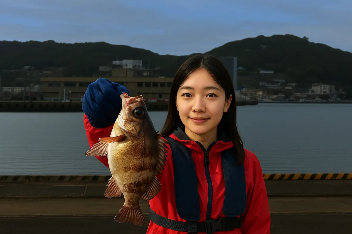 壱岐島でメバルの釣果を得た森永.webp