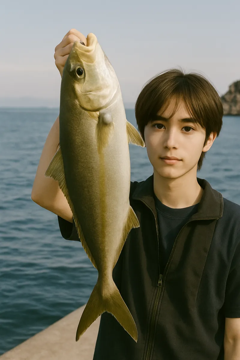 大当港でネリゴの釣果を得た男性.webp