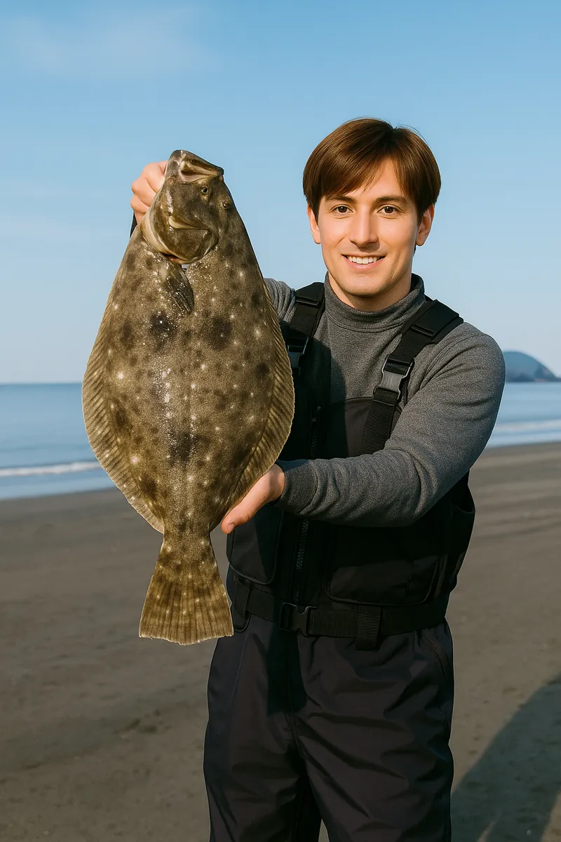 大里海岸でヒラメの釣果を得た久良木.webp
