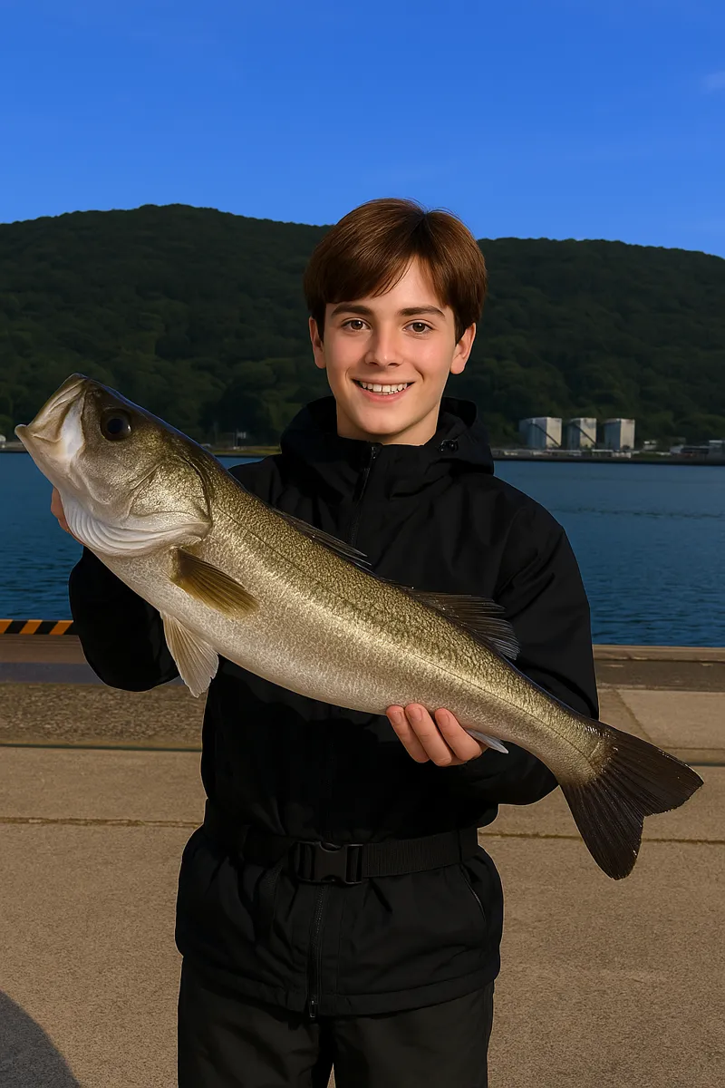 妙見埠頭でシーバスの釣果を得た久良木.webp