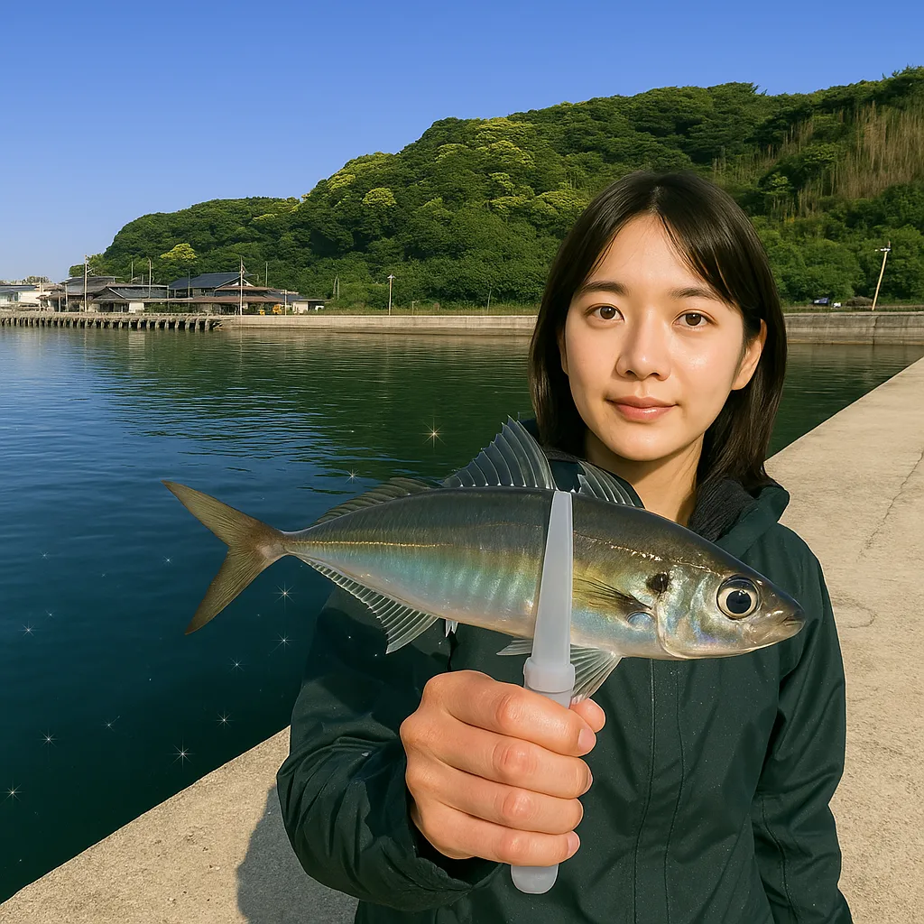 姫島でアジの釣果を得た森永.webp