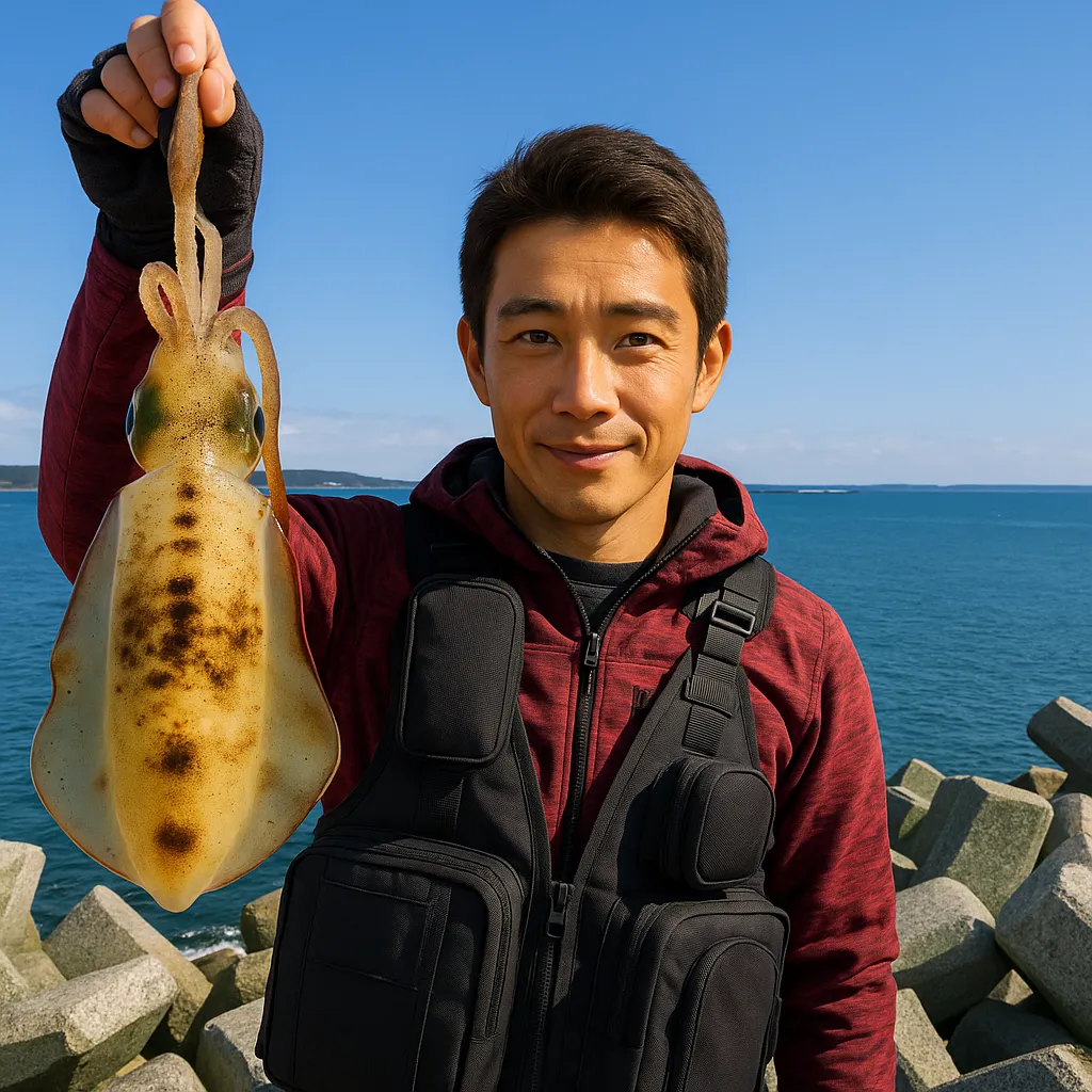 宇佐一文字でアオリイカの釣果を得た亀岡.webp