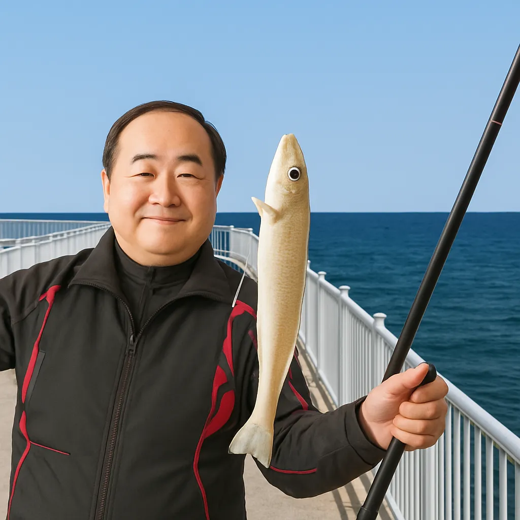 宇土マリーナ.でシロギスの釣果を得た持田.webp