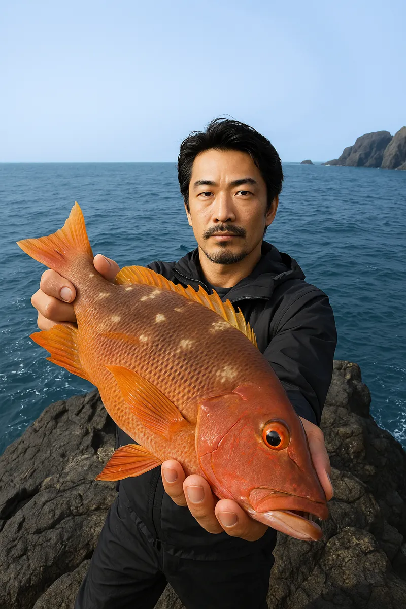 宇治群島でシブダイの釣果を得た佐々木.webp