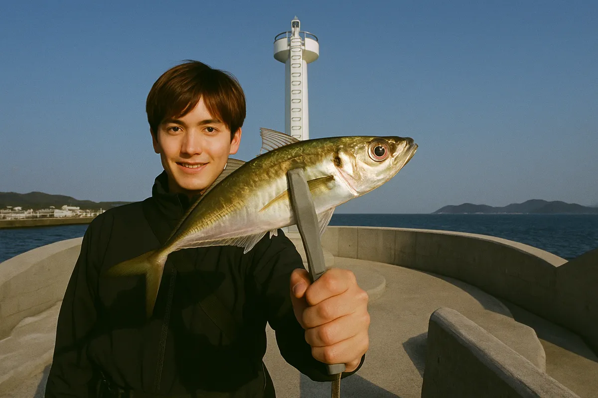 宗像大島でアジの釣果を得た久良木.webp