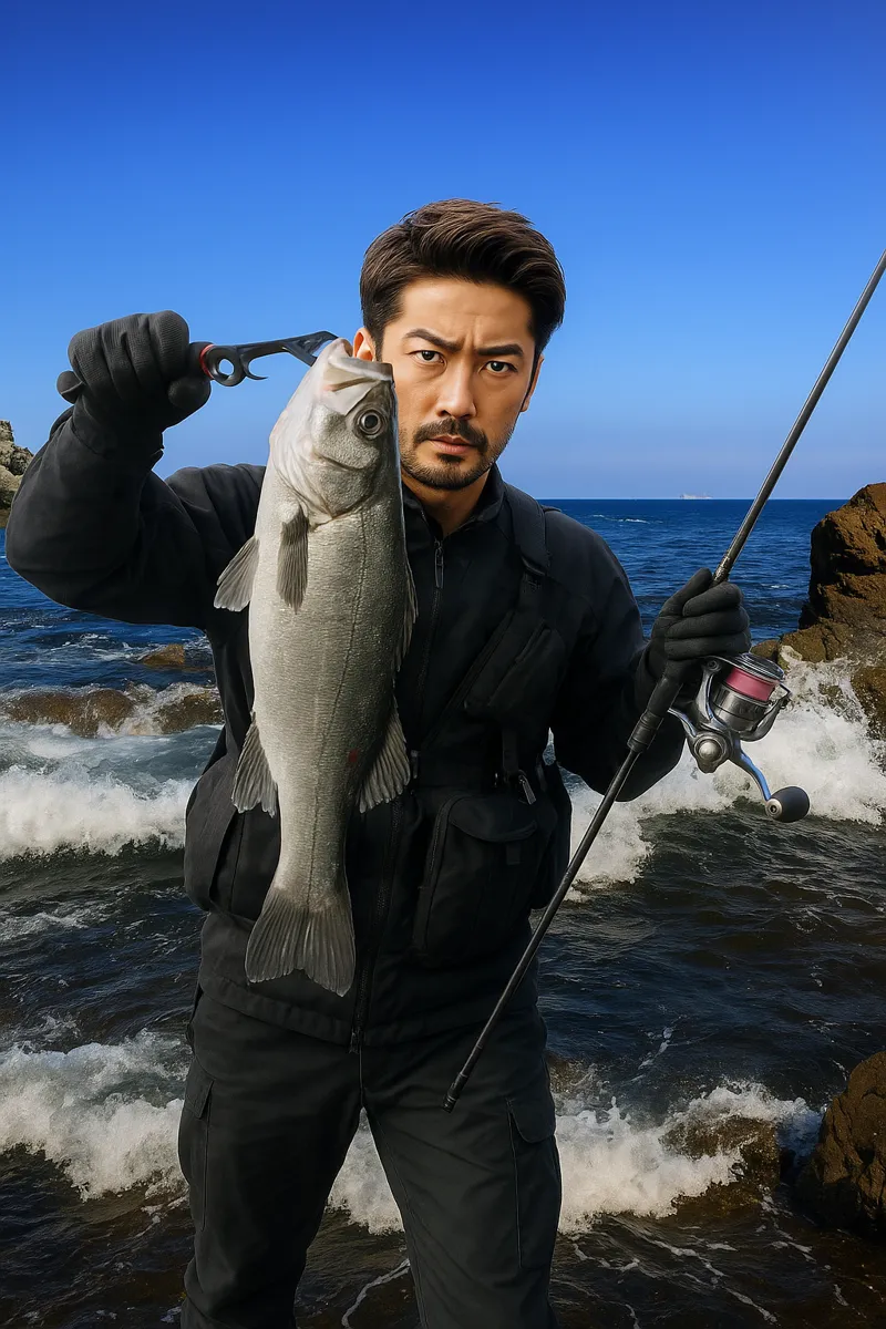 宗像大島でヒラスズキの釣果を得た広岡.webp