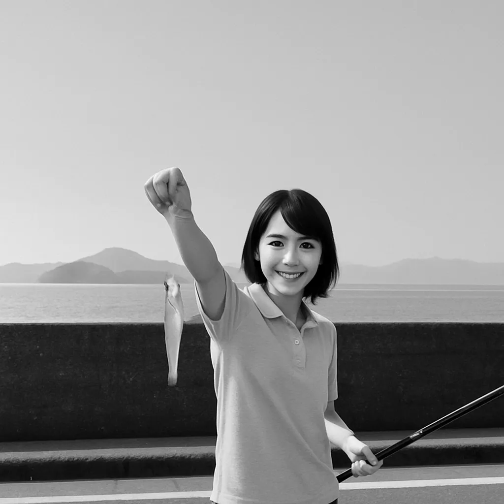 宮田漁港でシロギスの釣果を得た西岡.webp