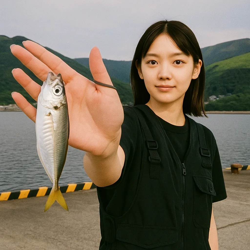 対馬でアジの釣果を得た森永.webp