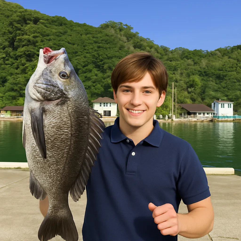 対馬でチヌの釣果を得た久良木.webp