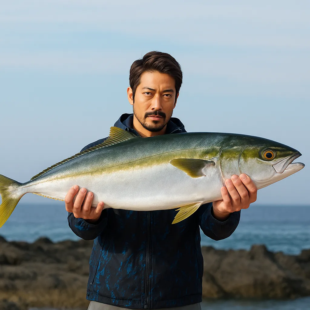 対馬でヒラマサの釣果を得た広岡.webp
