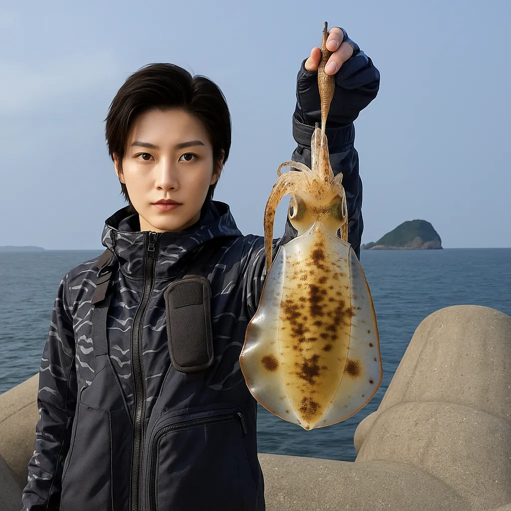 小友漁港でエギングの釣果を得た佐伯.webp