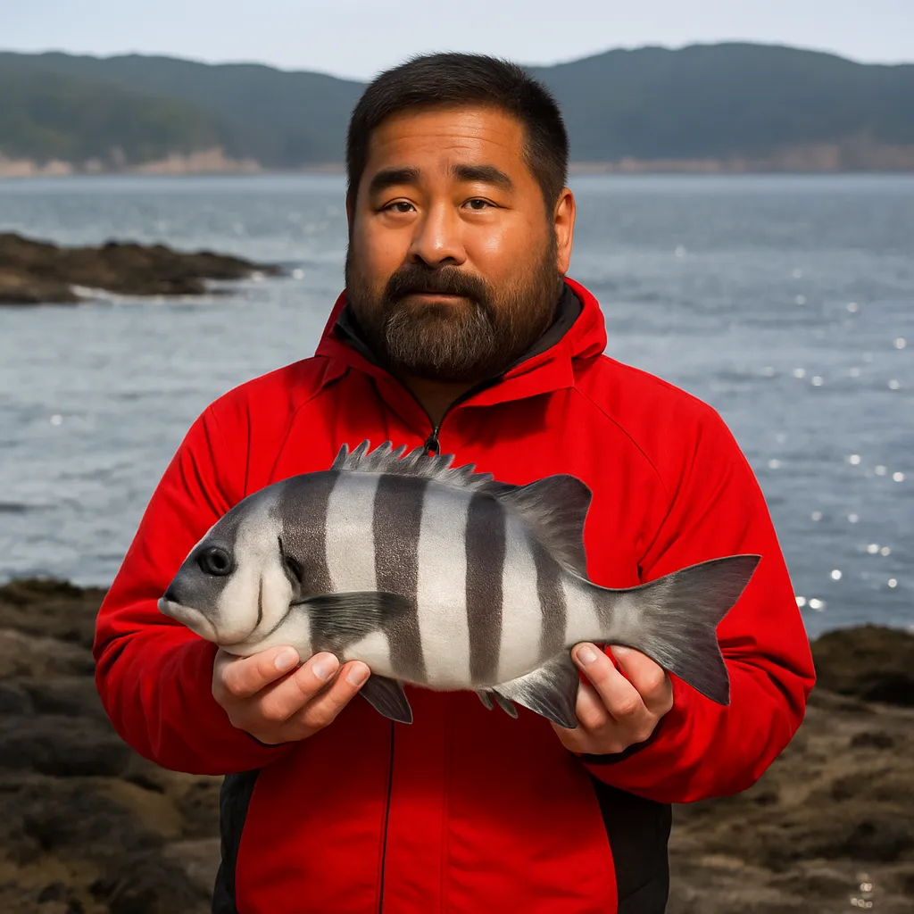 小川島でイシダイの釣果を得た楢崎.webp