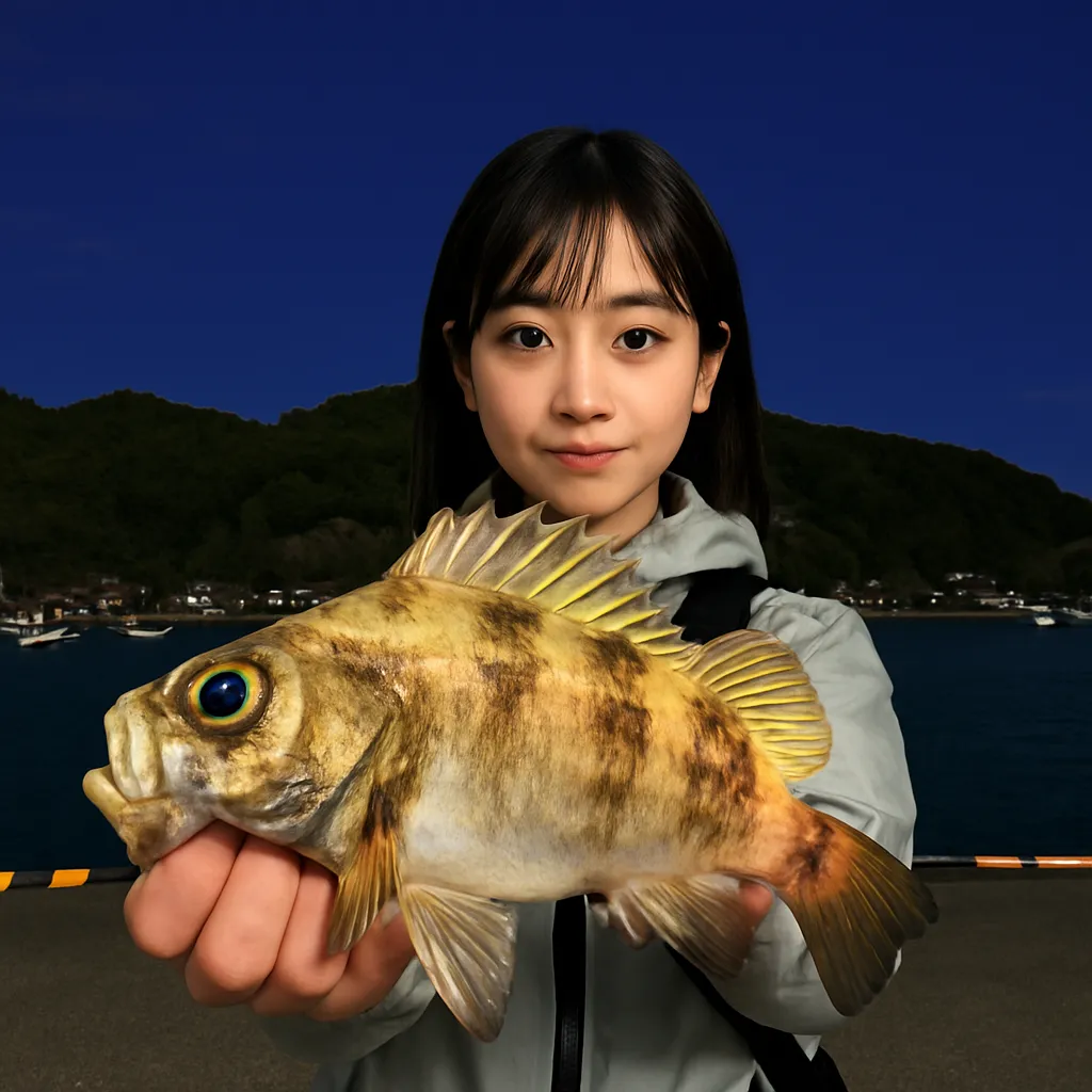 山之浦漁港でメバルの釣果を得た国生.webp