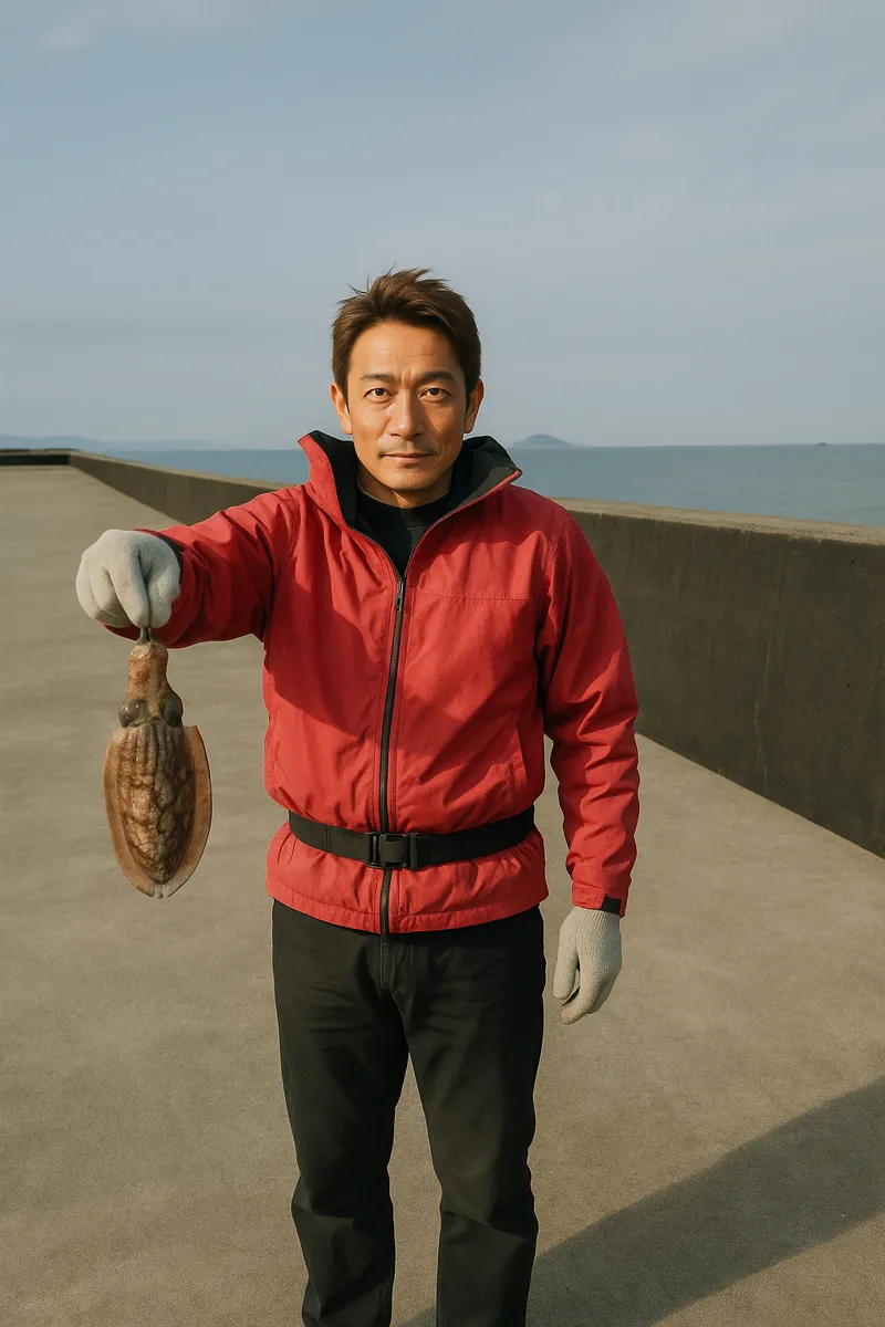 島原海浜公園.でコウイカの釣果を得た亀岡.webp