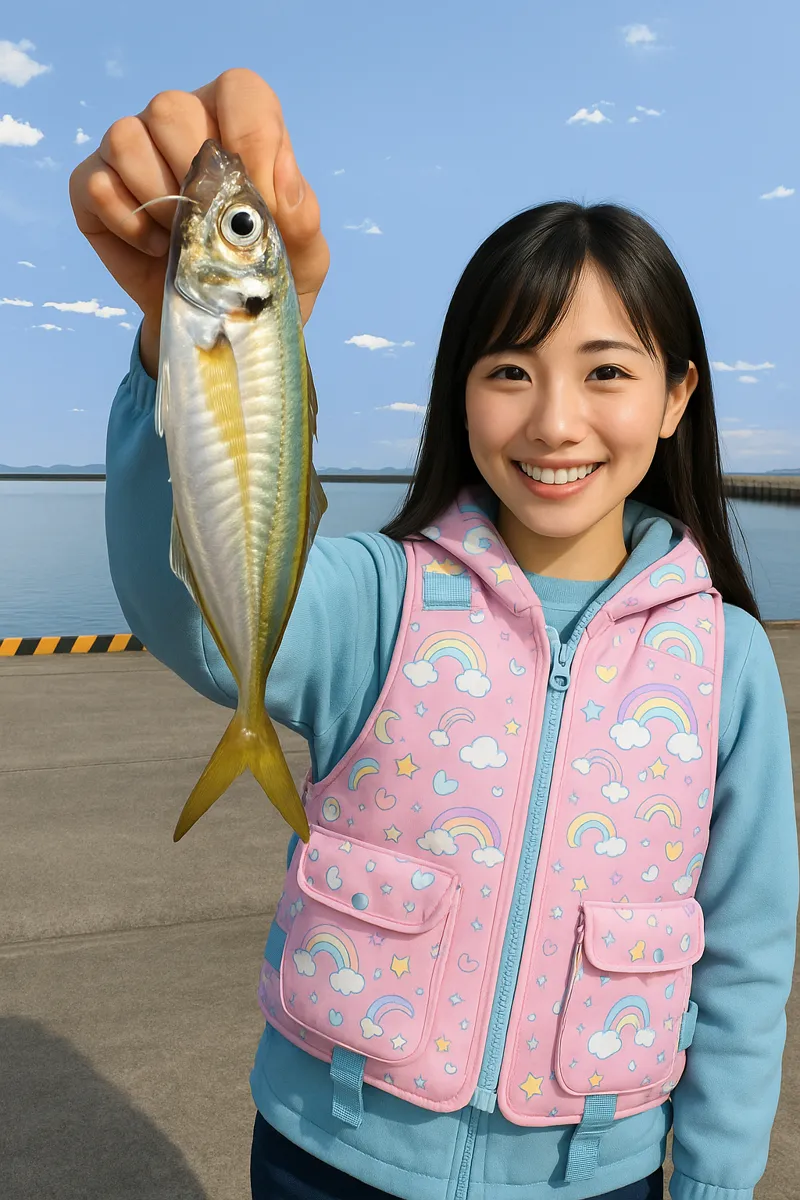 川棚港でアジの釣果を得た黒川.webp