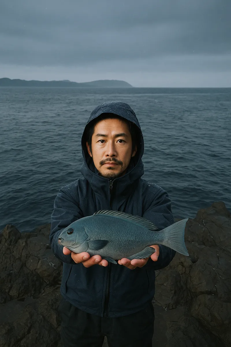 御五神でグレの釣果を得た佐々木.webp