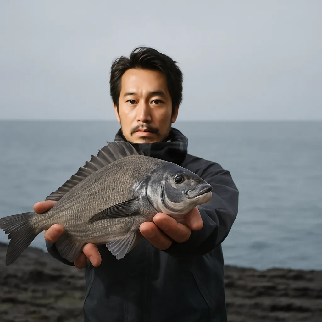 御床島でチヌの釣果を得た佐々木.webp