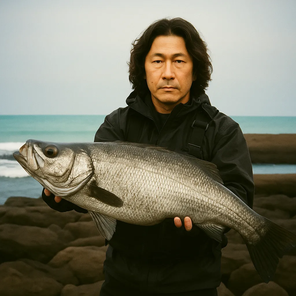 御床島でヒラスズキの釣果を得た岸本.webp