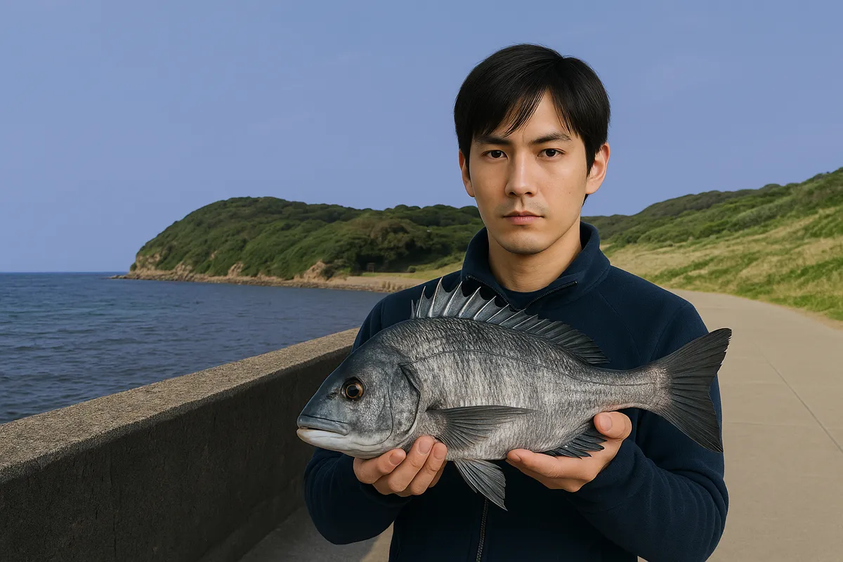 恋の浦でチヌの釣果を得た久良木.webp
