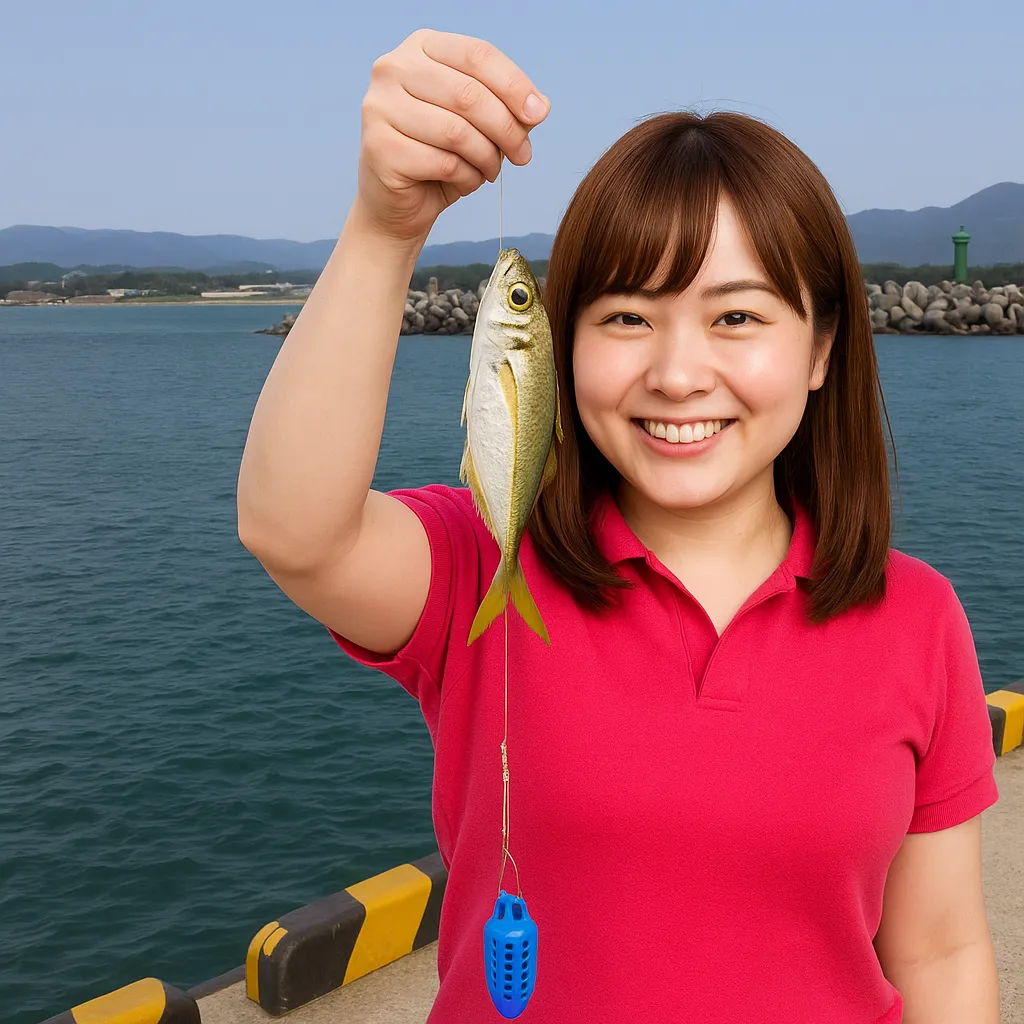新宮漁港でアジの釣果を得た山際.webp
