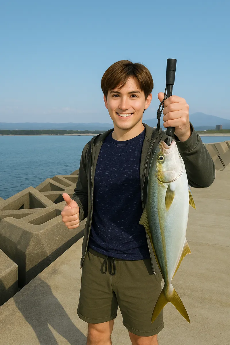 新宮漁港でヤズの釣果を得た久良木.webp