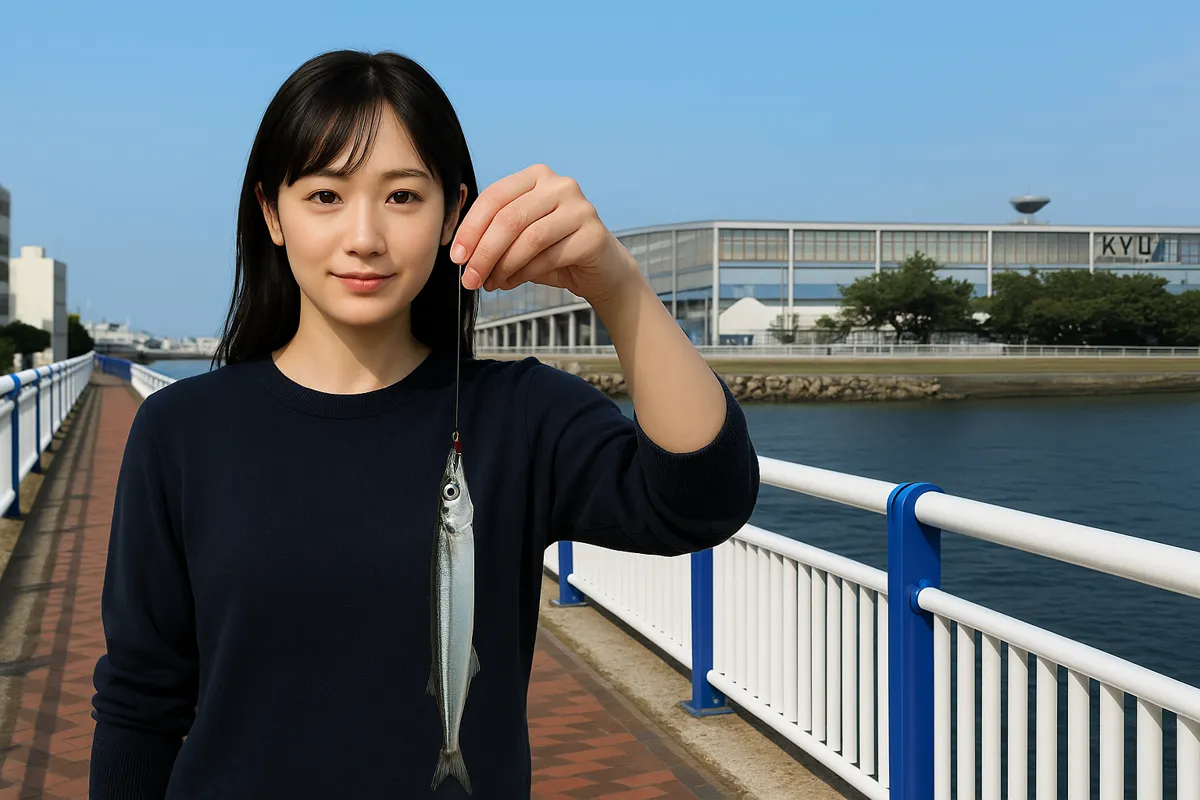 日明海峡釣り公園でサヨリの釣果を得た国生.webp