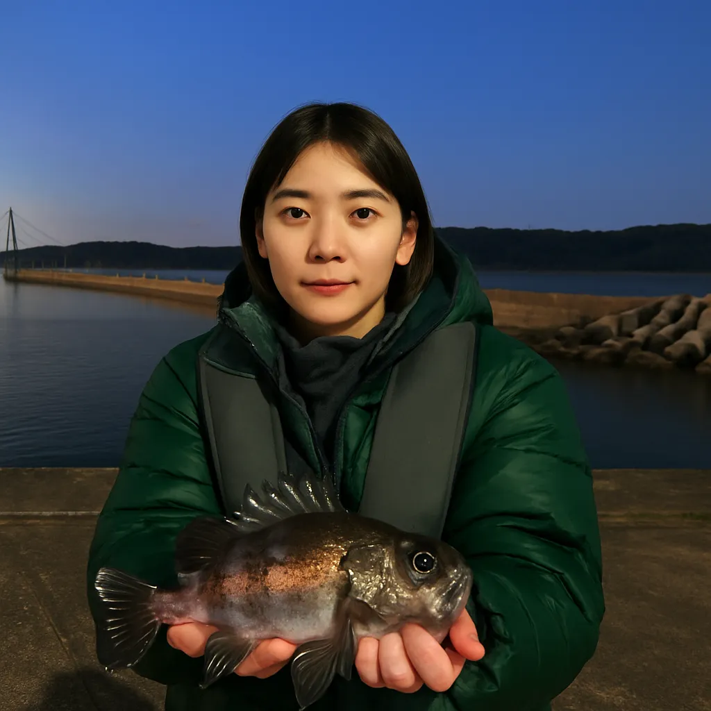 星賀漁港でメバルの釣果を得た森永.webp