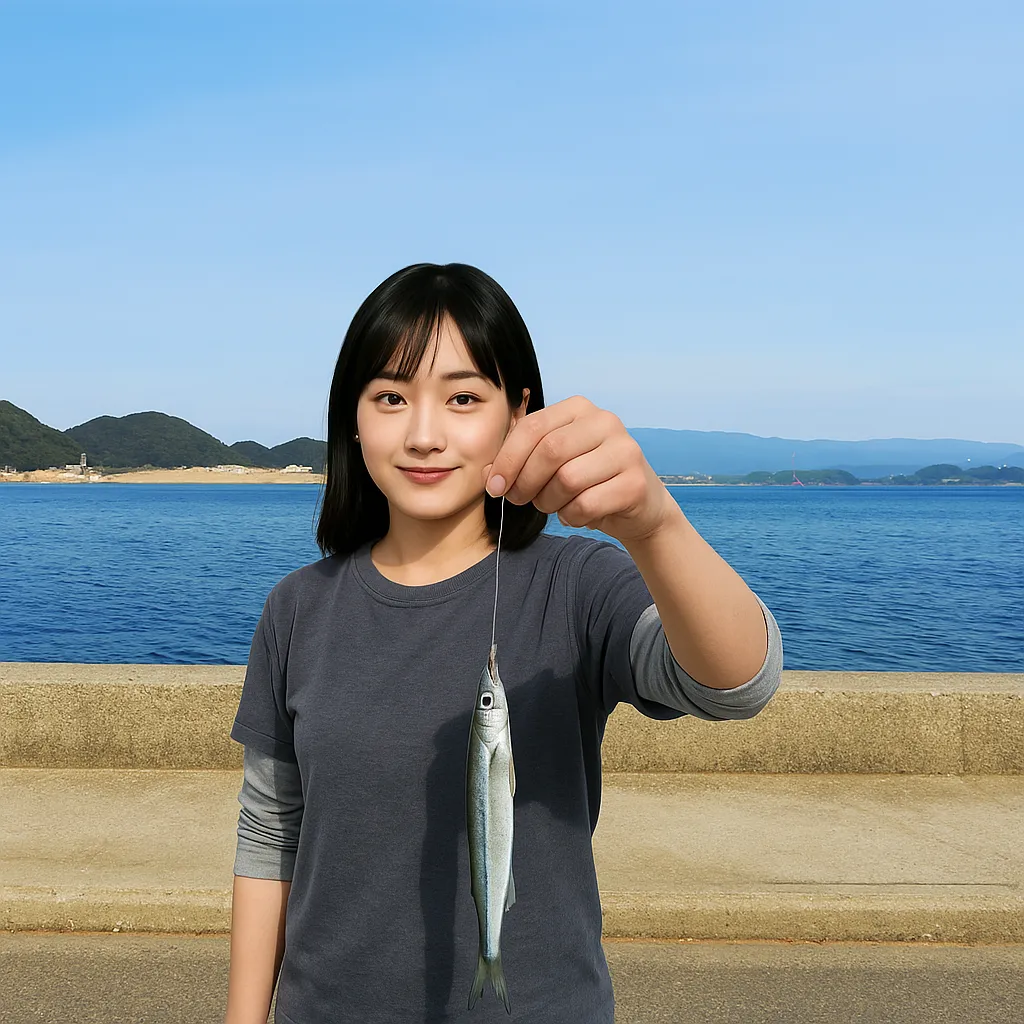 時津七工区でサヨリの釣果を得た国生.webp