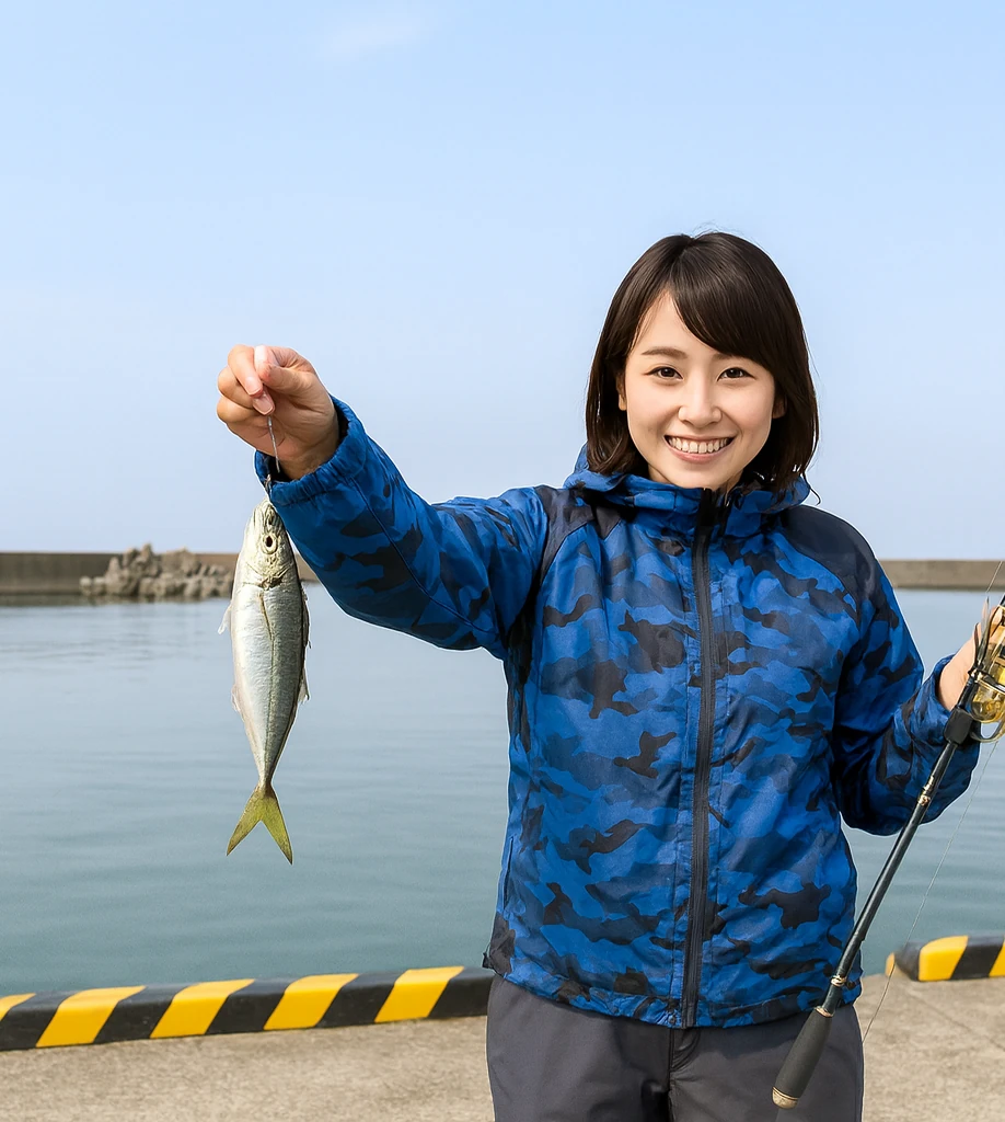 有喜漁港.でアジの釣果を得た西岡.webp