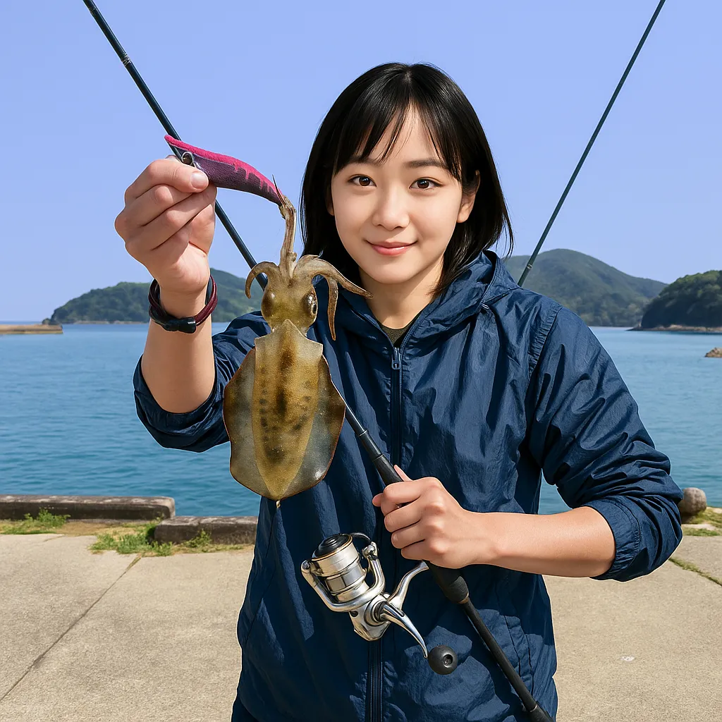 東風留港でアオリイカの釣果を得た国生.webp