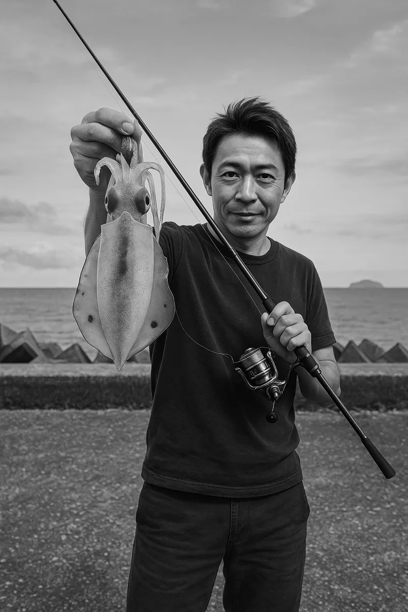 松前港でアオリイカの釣果を得た亀岡.webp.webp.webp