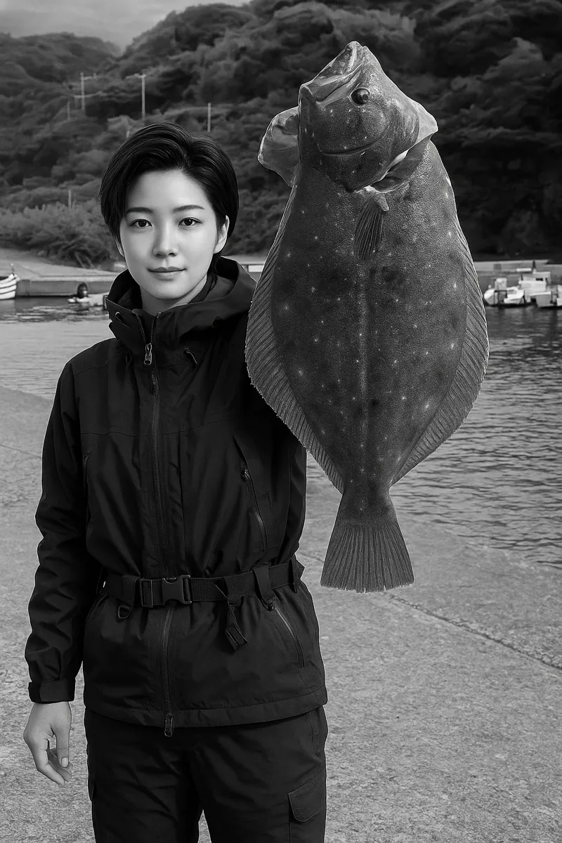 根獅子漁港でヒラメの釣果を得た佐伯.webp