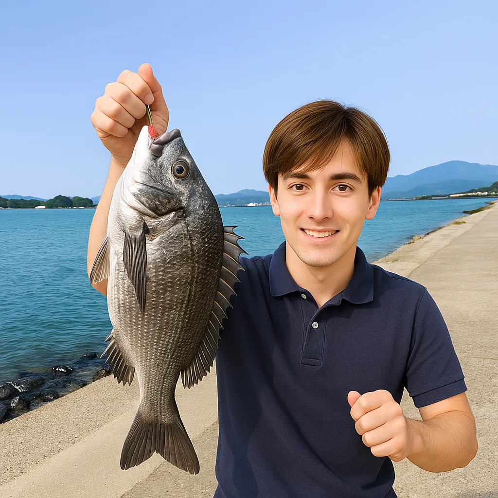 楠久津公園でチヌの釣果を得た久良木.webp