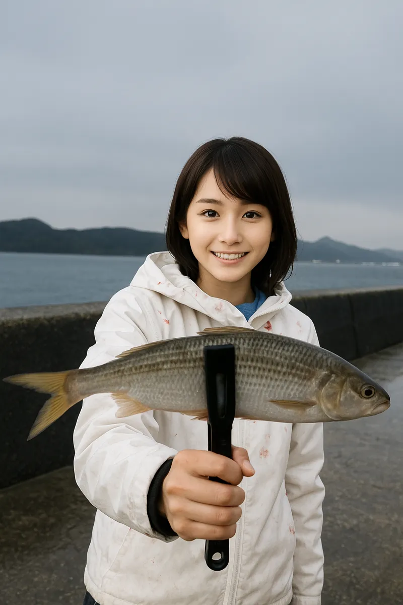 樋合新港でコノシロの釣果を得た西岡.webp