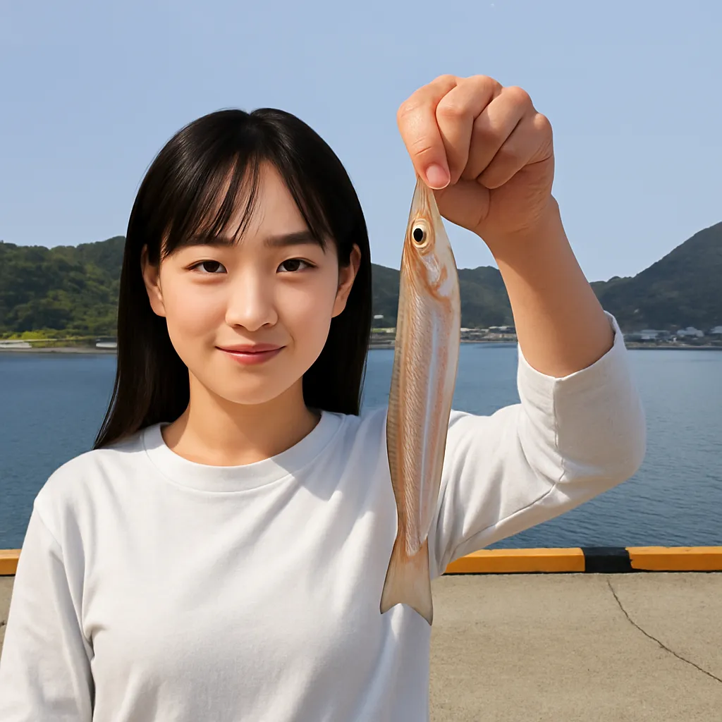 樺島でシロギスの釣果を得た国生.webp
